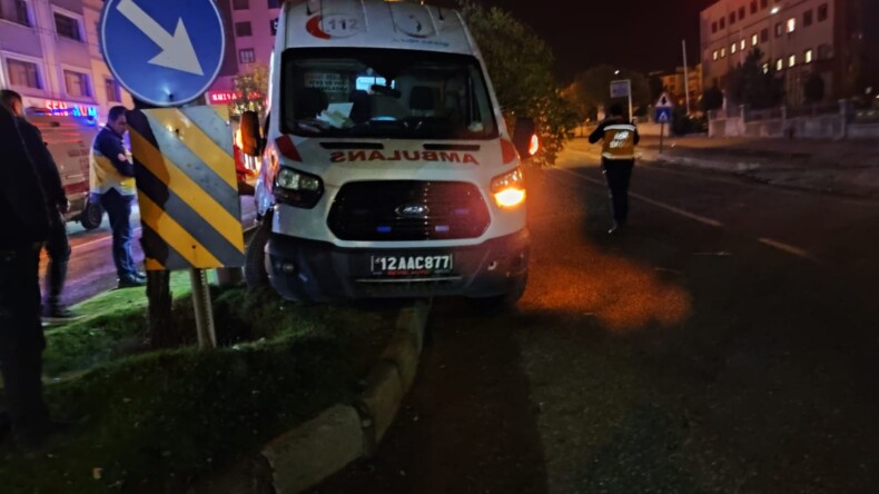 Hasta Taşıyan Ambulans Kaza Yaptı